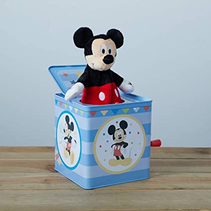 Disney Baby Mickey Mouse Jack-in-The-Box Musical Toy for Babies, Multi